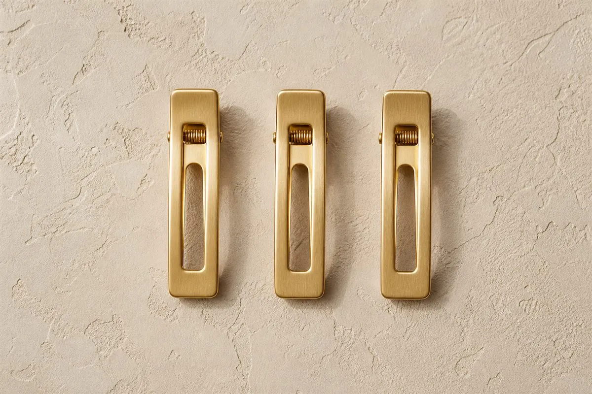 Gold Barrettes, Set of Three